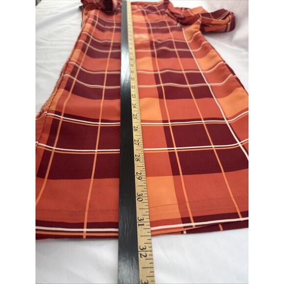 Snoop Dogg Clothing Company Button Down Street Shirt Men's L Orange Plaid - Picture 8 of 8